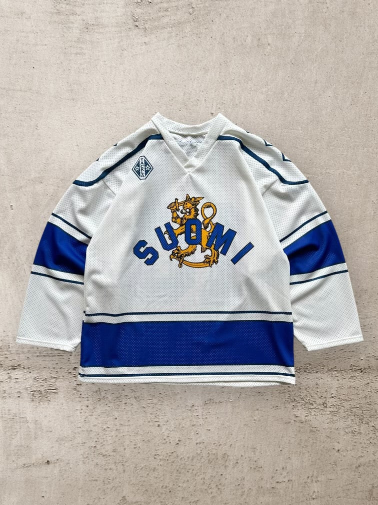 90s Suomi Finland Mesh Hockey Jersey