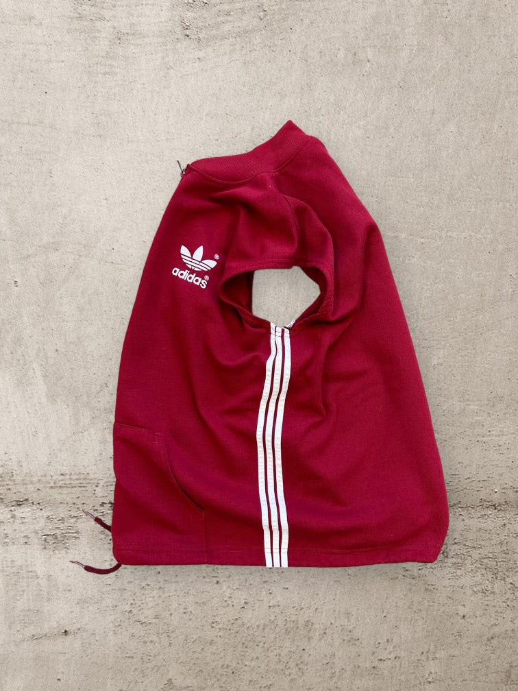 80s Adidas Striped Zip Up Sweat Vest