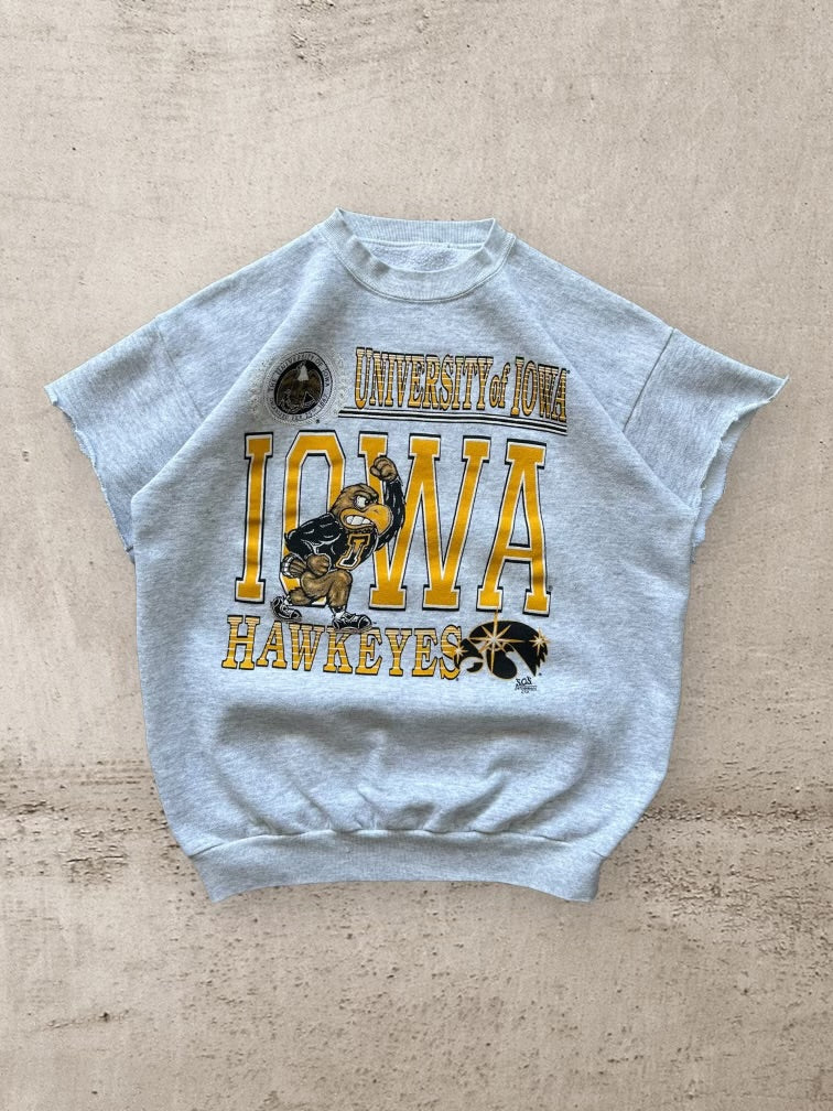 90s University Of Iowa Cut Off Crewneck