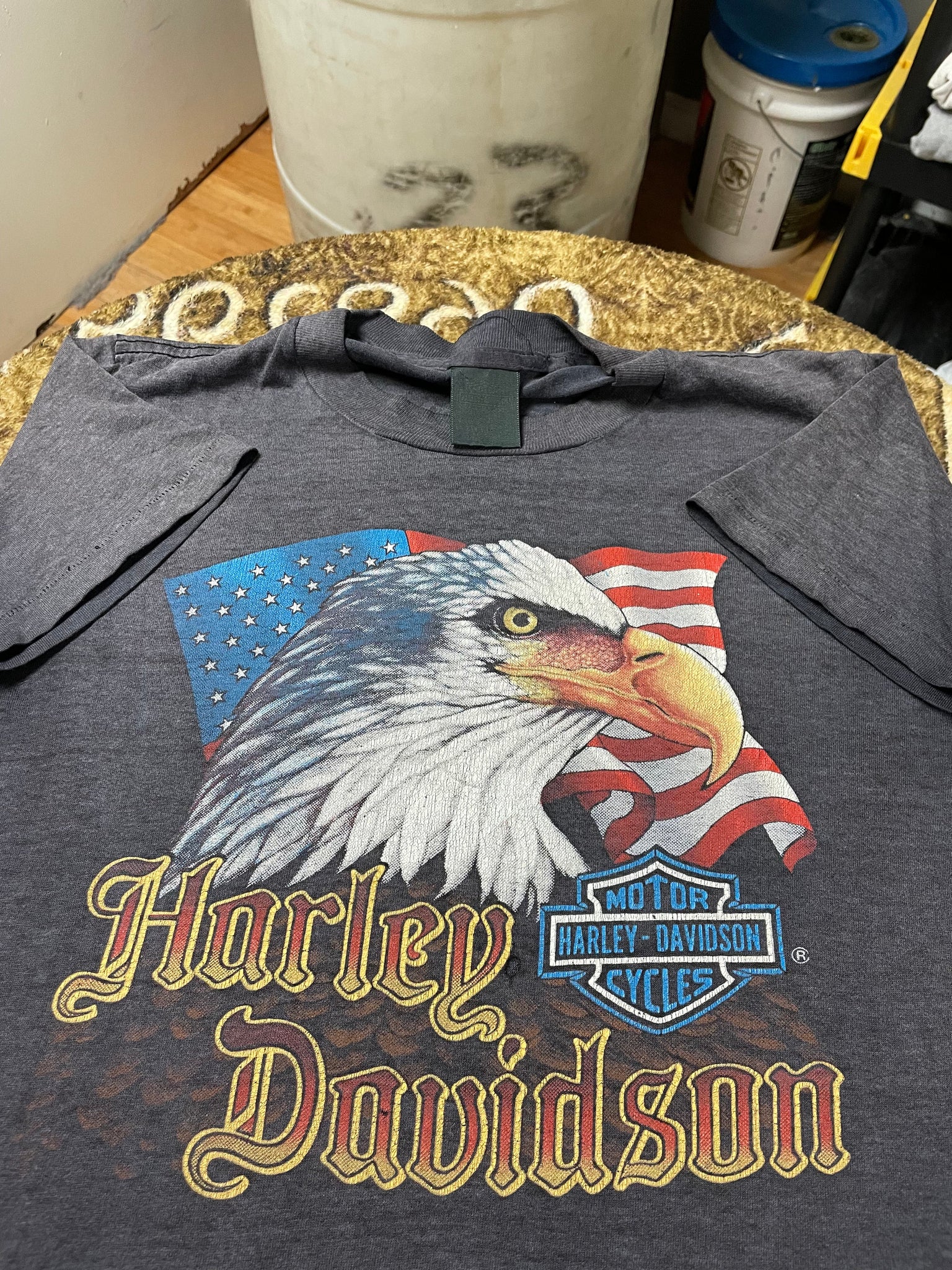 Vintage Harley Davidson 3D Emblem Tee