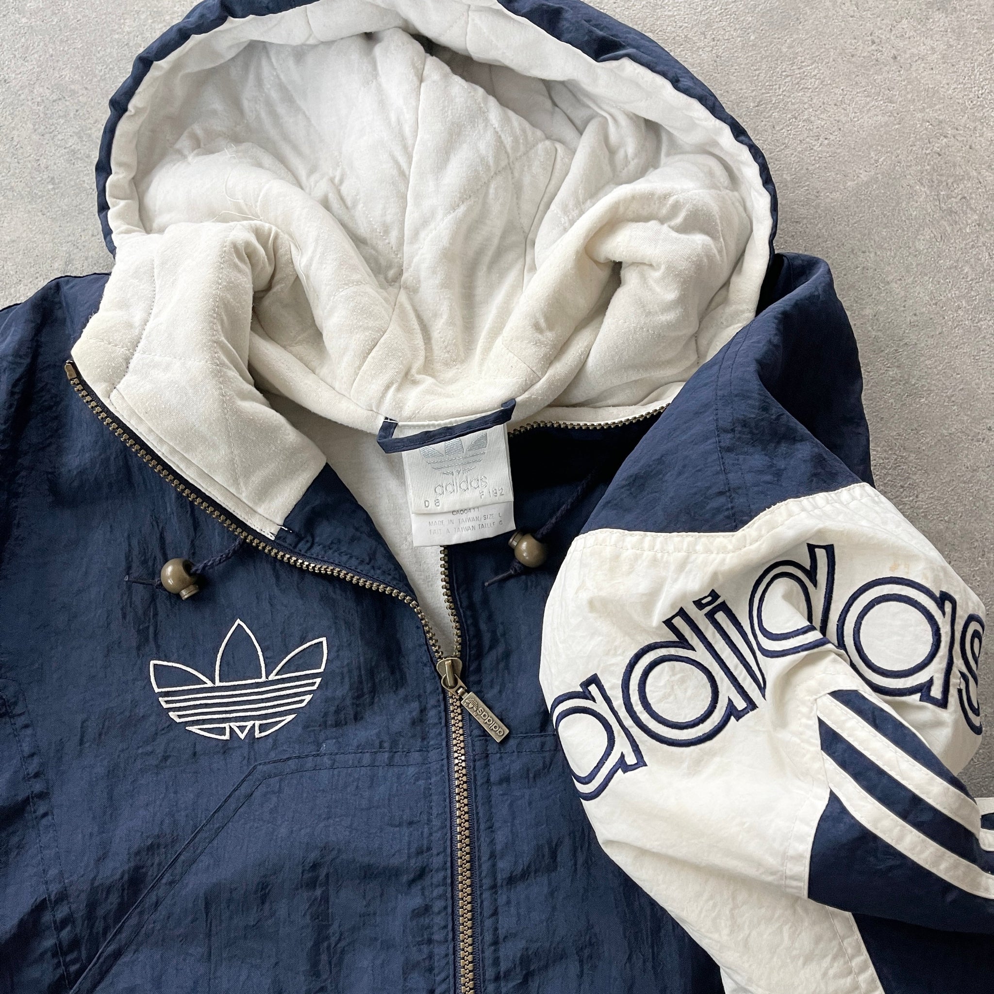 AD*DAS 1990s spellout padded bomber jacket