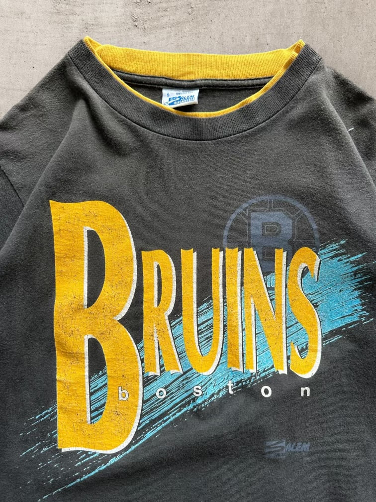 90s Salem Boston Bruins Double Sleeve Graphic T-Shirt