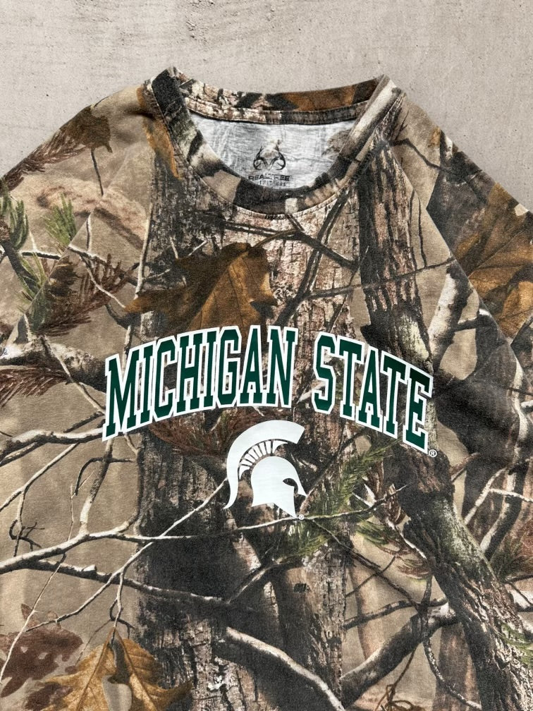 00s Michigan State Real Tree Camouflage T-Shirt