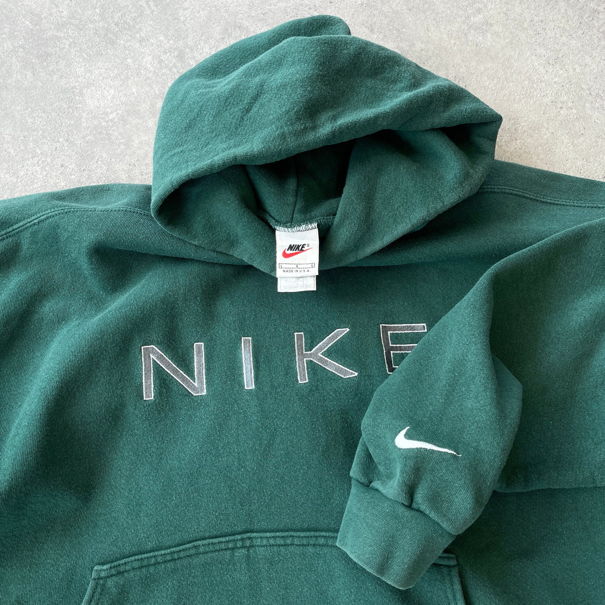 N*ke RARE 1990s heavyweight embroidered hoodie (XL)