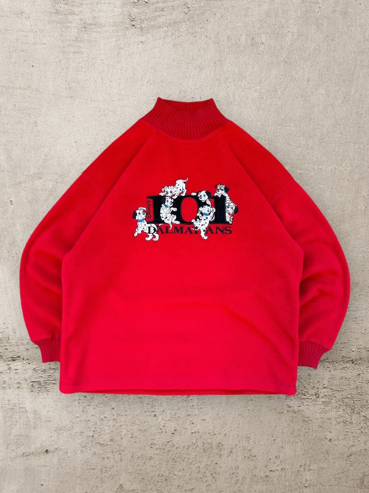 90s 101 Dalmatians Mock Neck Fleece