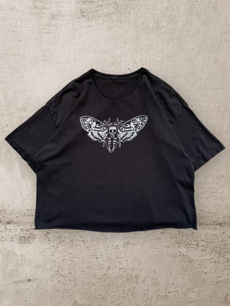 00s Death Head Moth Cropped Graphic T-Shirt