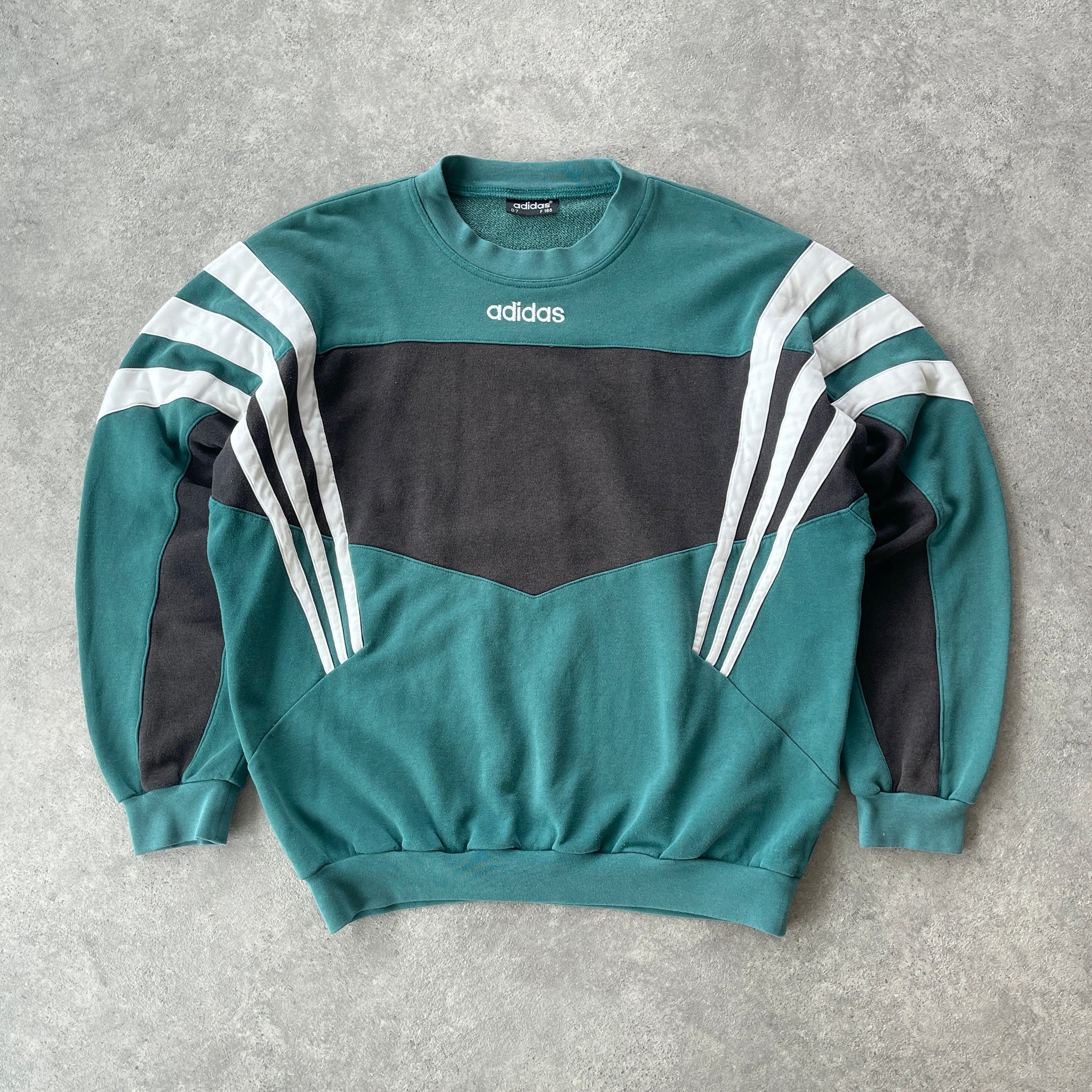 AD*DAS 1990s colour block embroidered sweatshirt