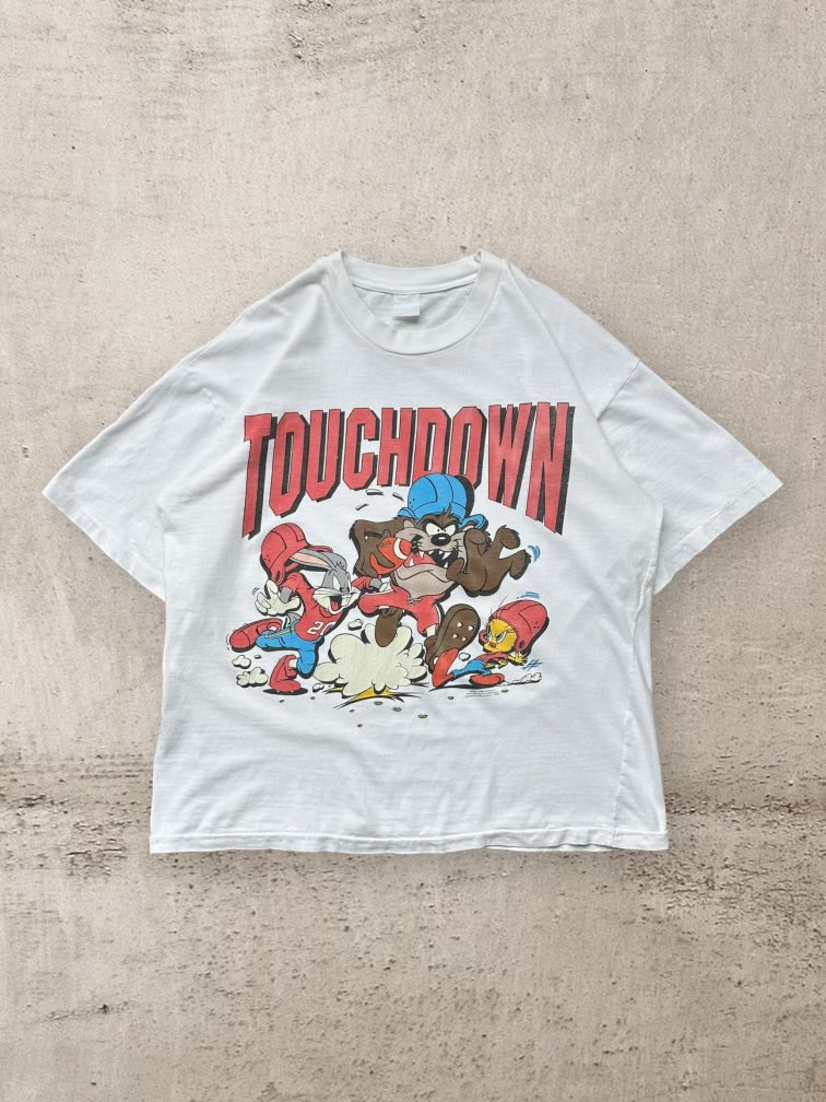 90s Looney Tunes Touchdown Graphic T-Shirt