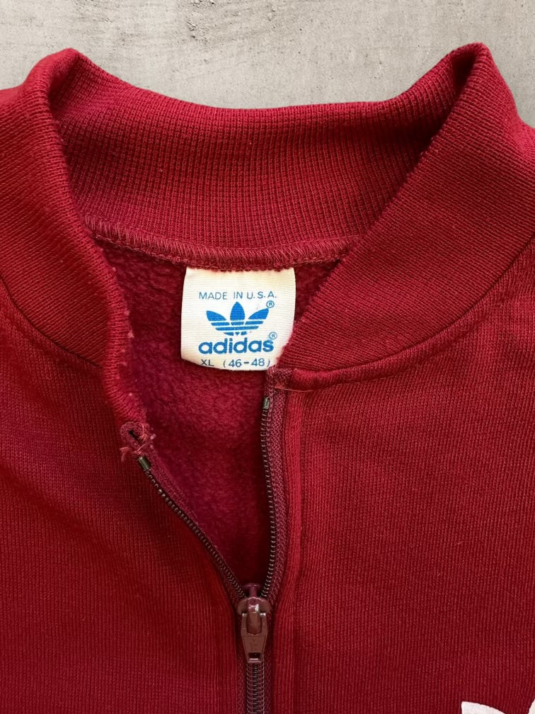 80s Adidas Striped Zip Up Sweat Vest