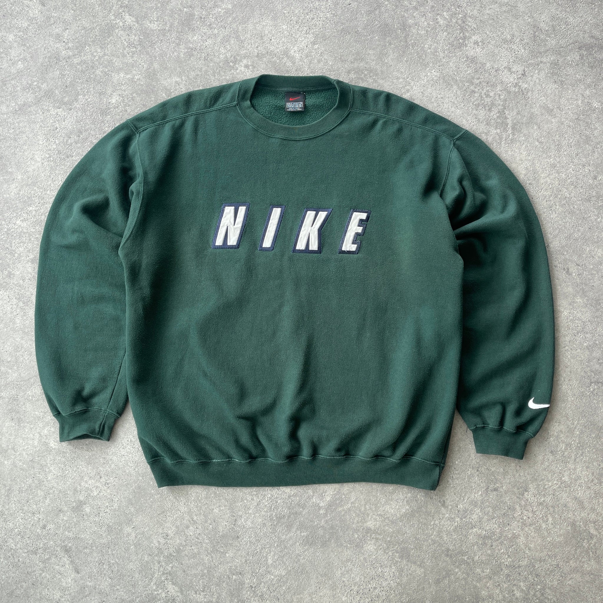 N*ke RARE 1990s heavyweight embroidered spellout sweatshirt (L)