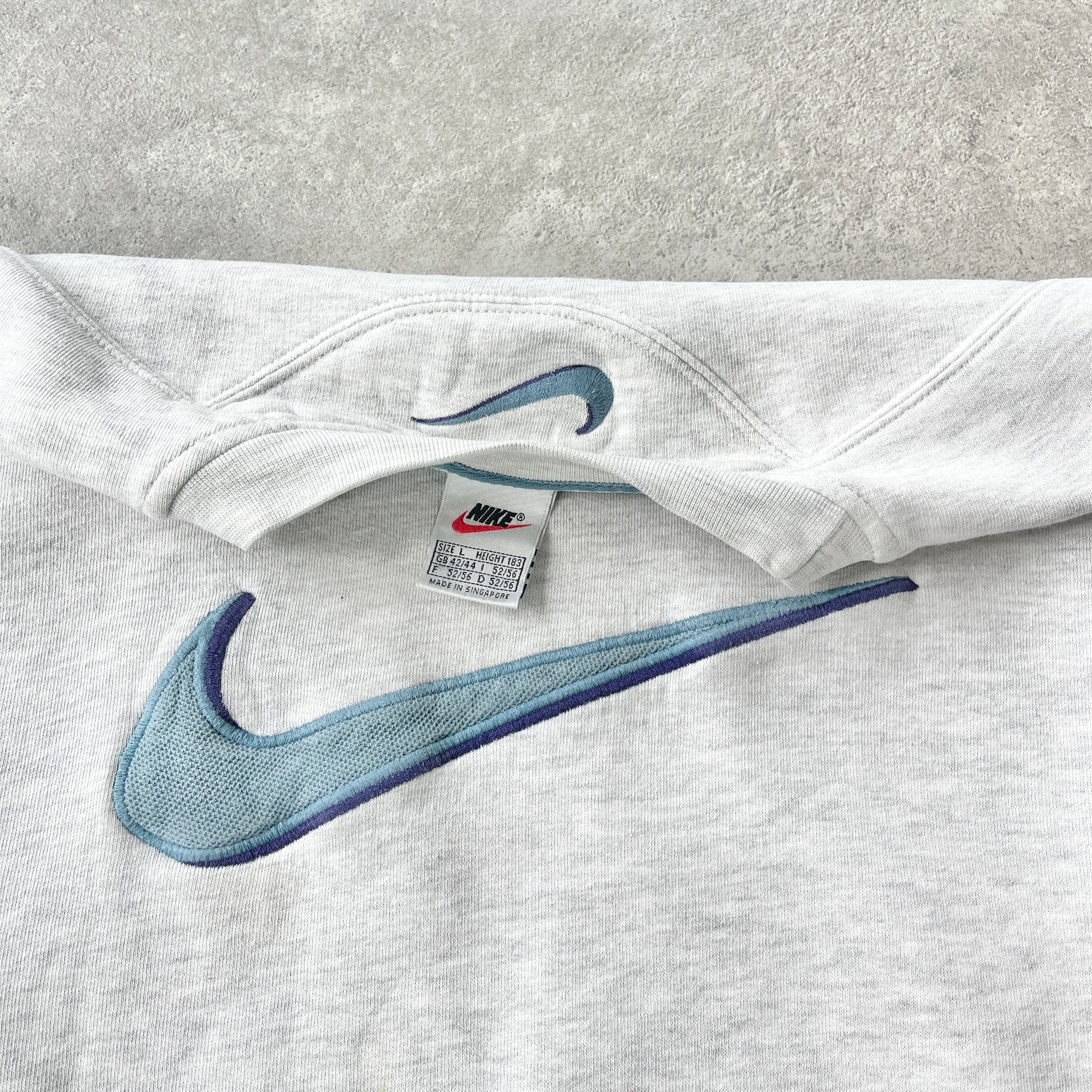 N*ke 1990s heavyweight embroidered swoosh sweatshirt