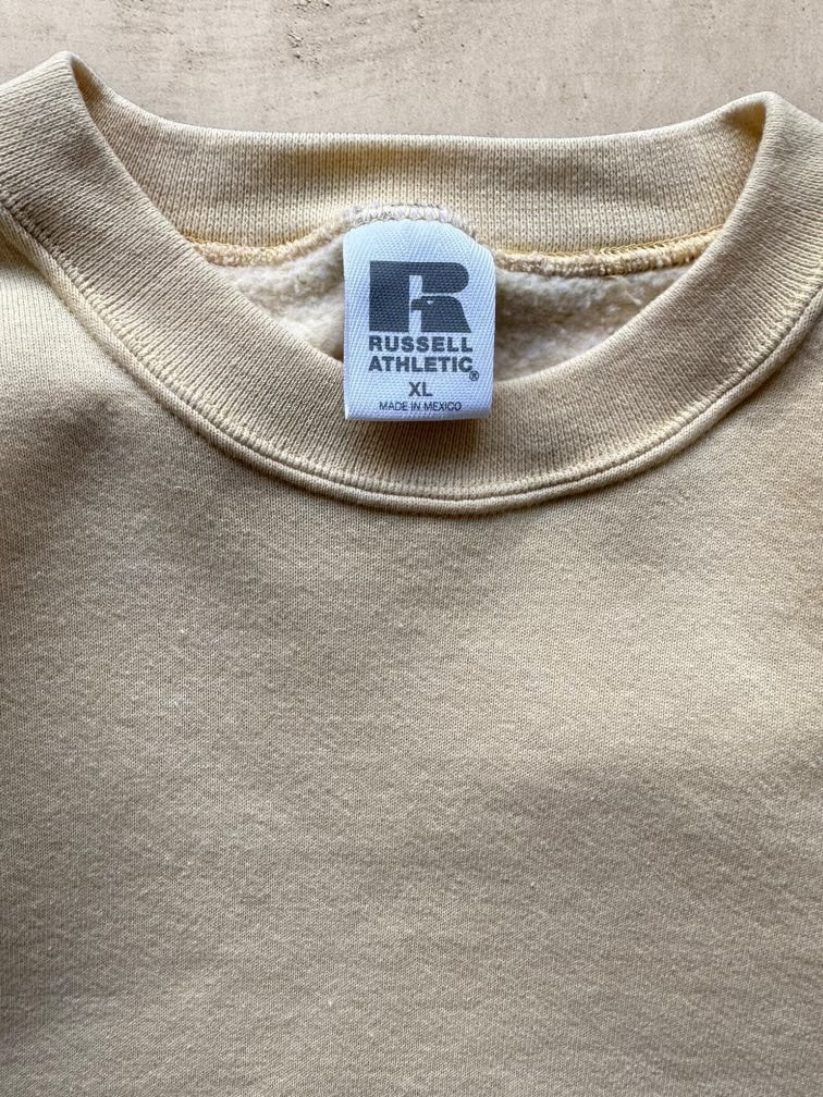 00s Russell Athletic Pale Yellow Crewneck