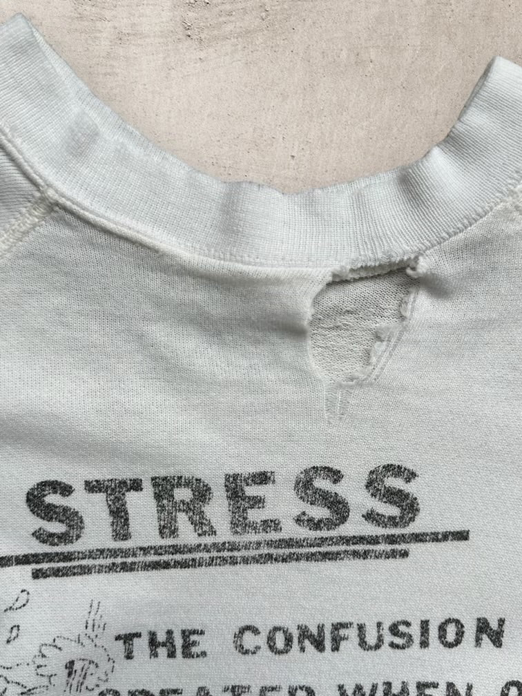 80s Stress Distressed Graphic Crewneck