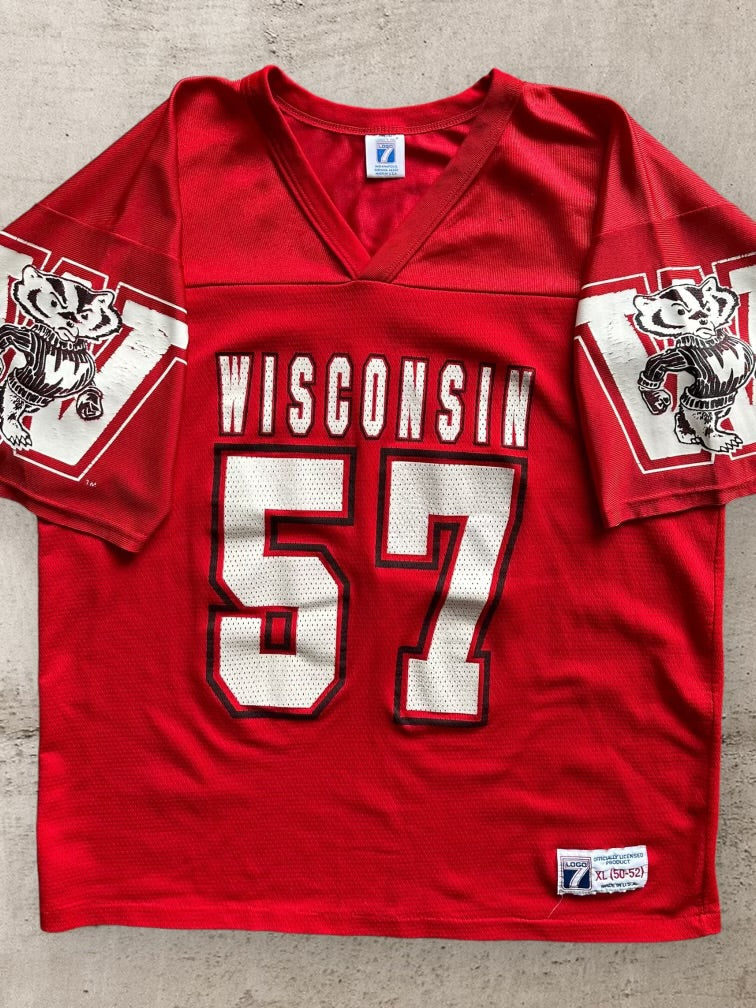 90s Logo7 Wisconsin Badgers Football Jersey