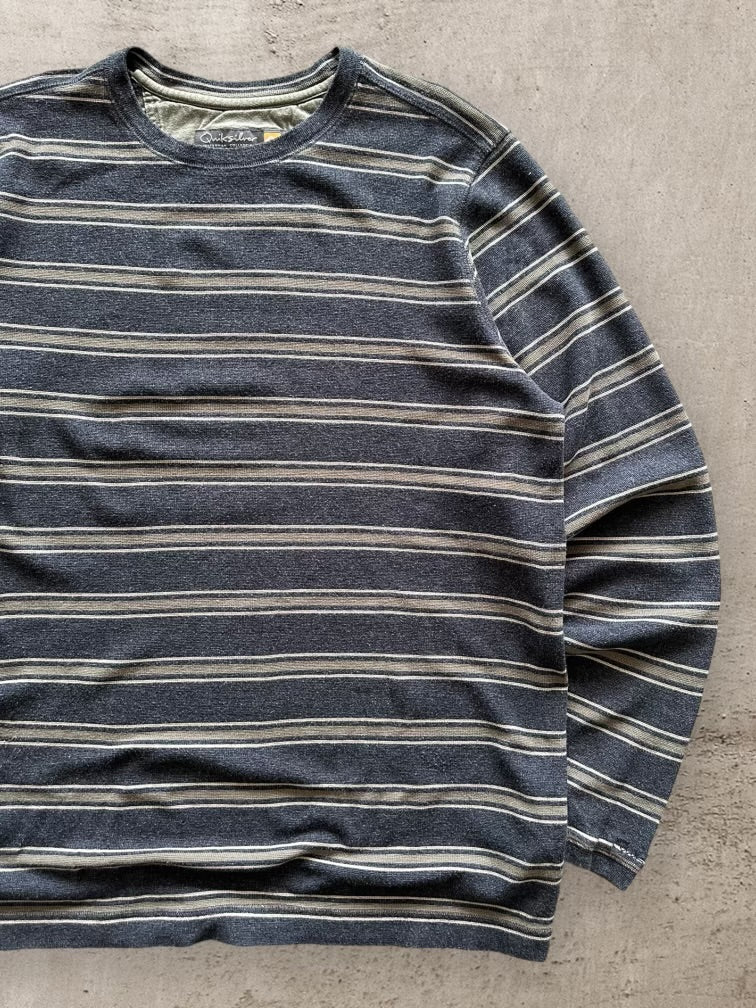 00s Quicksilver Striped Long Sleeve T-Shirt