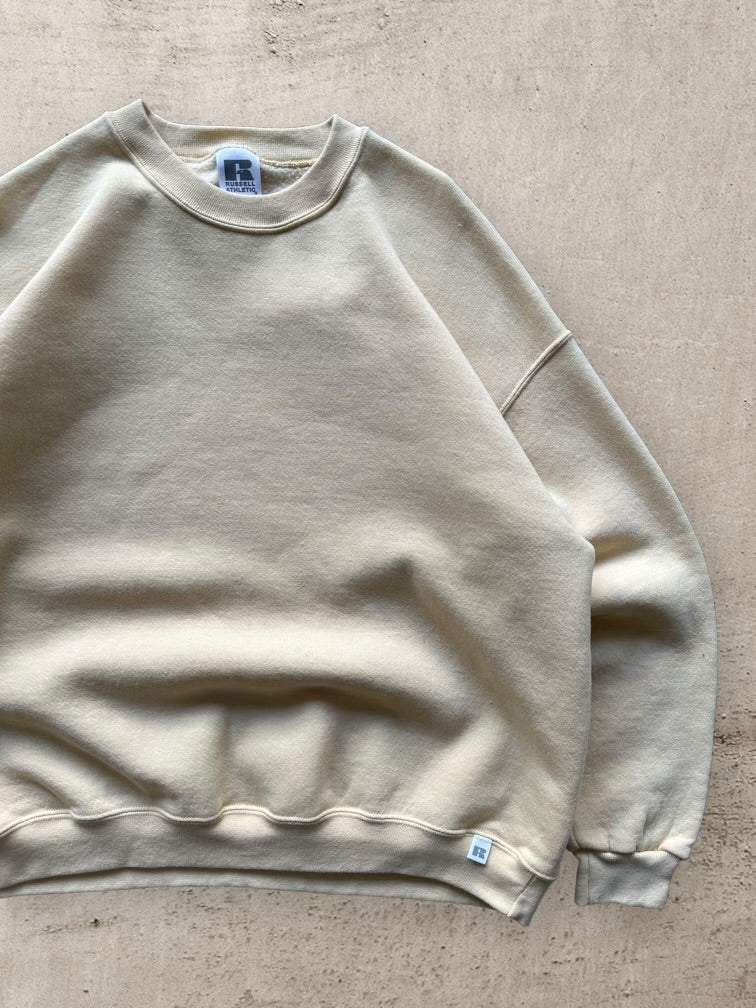 00s Russell Athletic Pale Yellow Crewneck