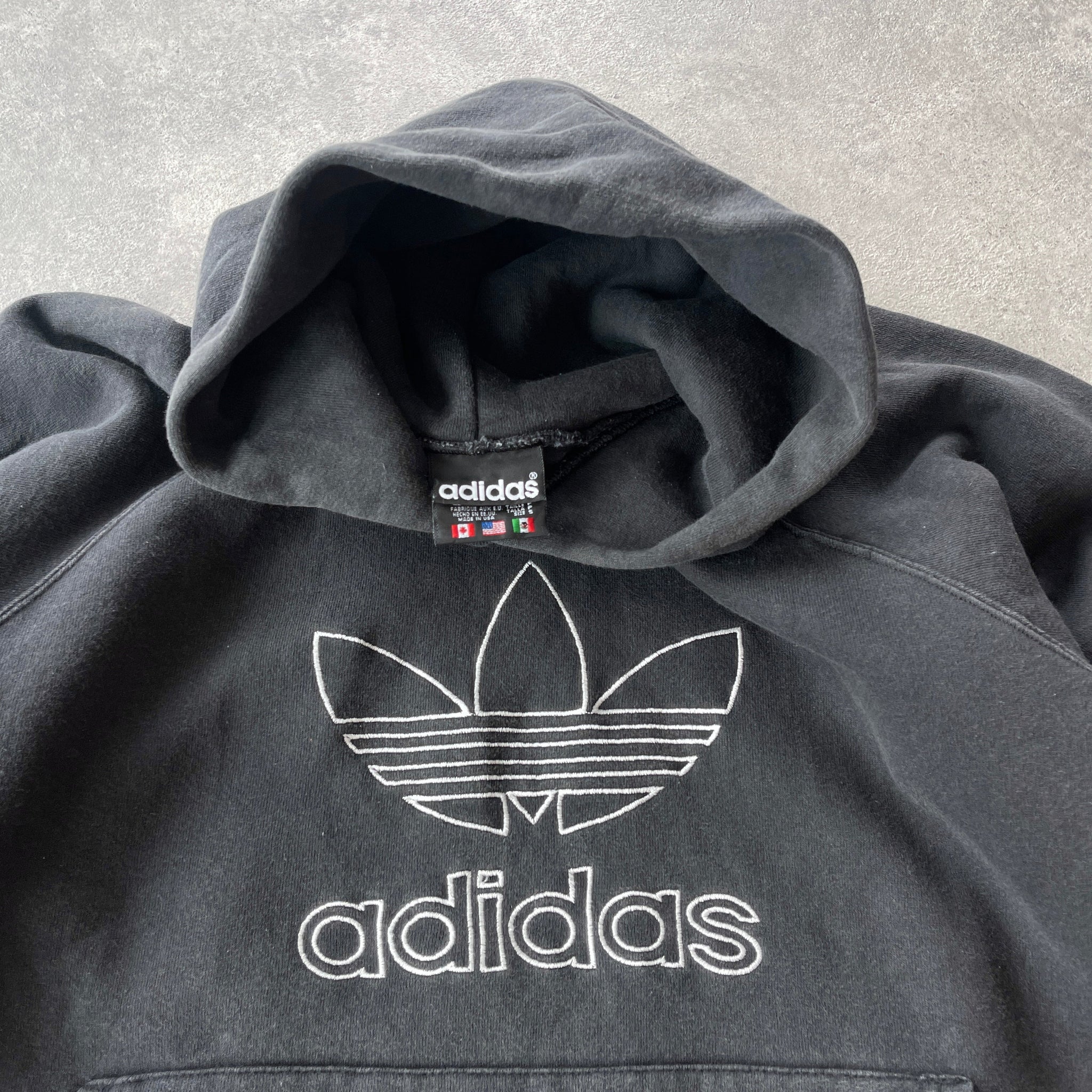 AD*DAS RARE 1990s heavyweight embroidered hoodie (L)