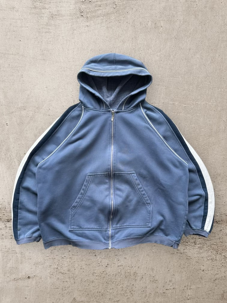 00s Point Zero Striped Zip Up Hoodie