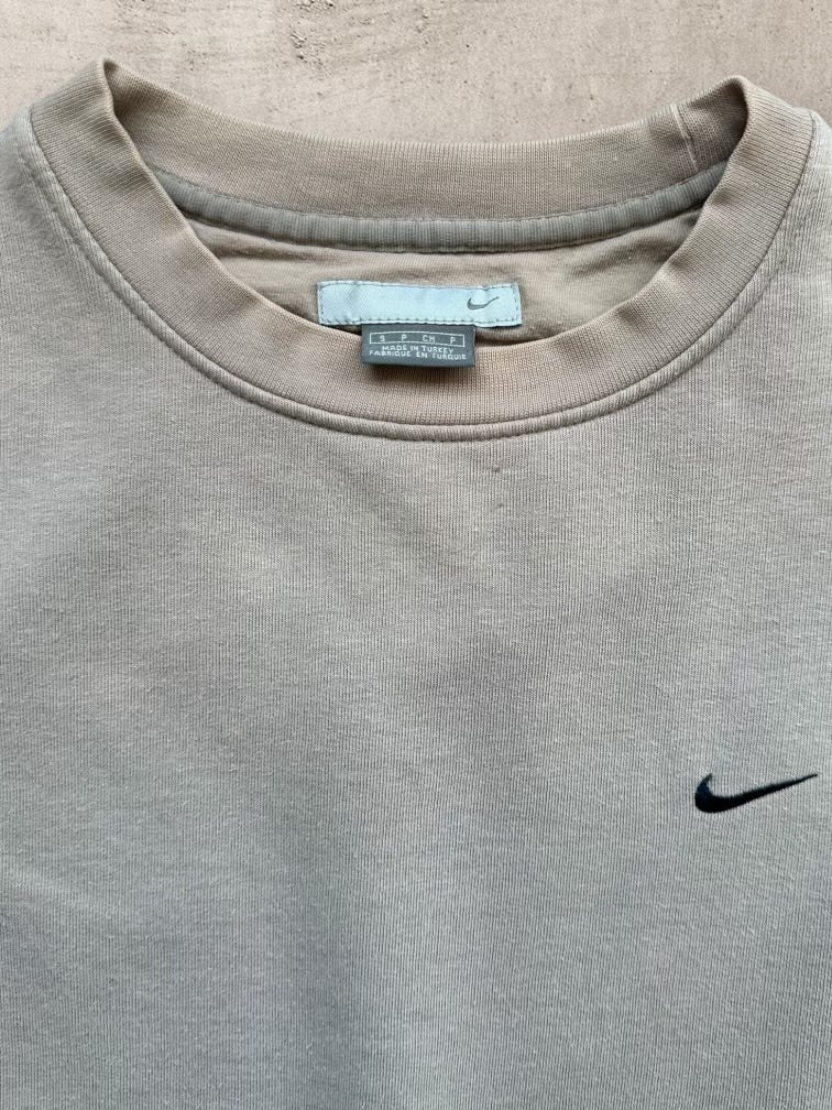 NK Tan Mini Swoosh Crewneck