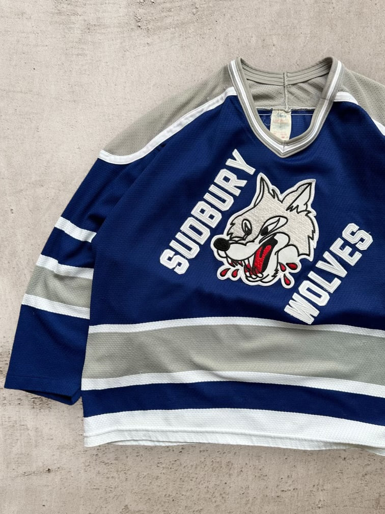 90s CCM Sudbury Wolves Hockey Jersey