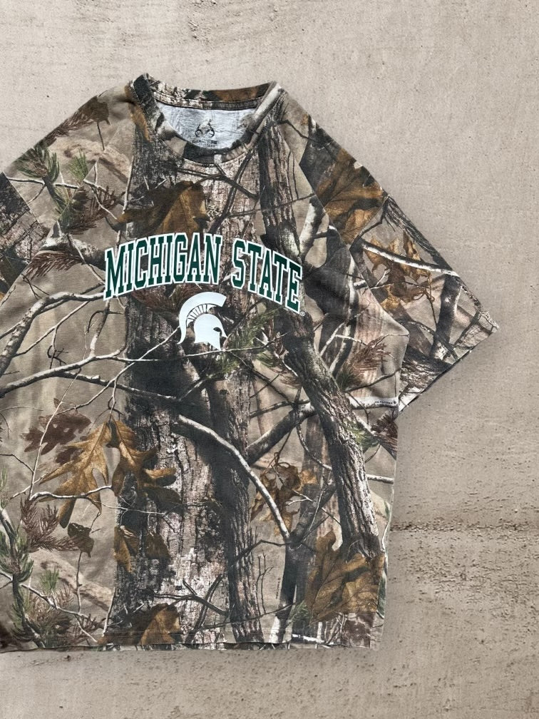 00s Michigan State Real Tree Camouflage T-Shirt