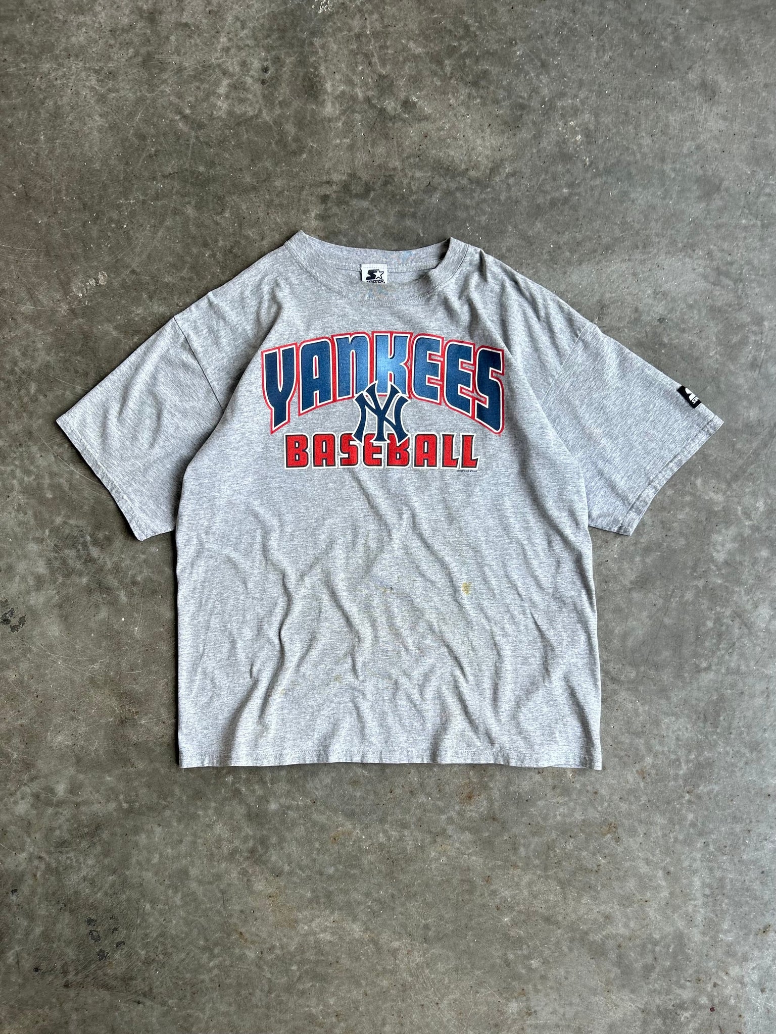 Vintage Grey Yankees Baseball Shirt