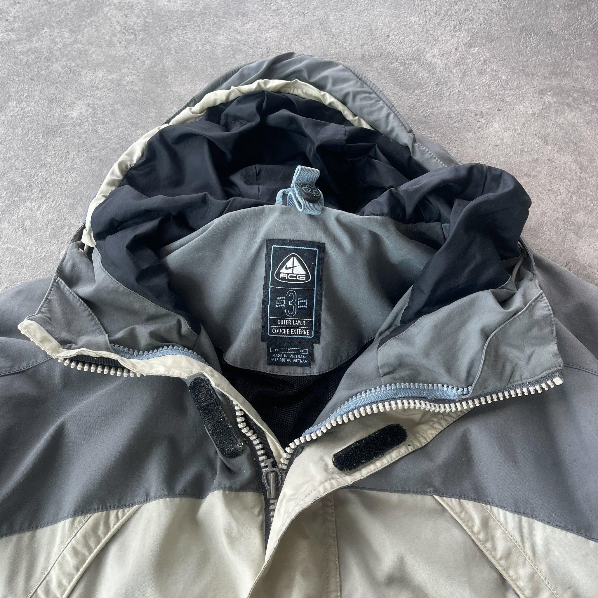 N*ke ACG 2000s storm-fit two tone technical jacket