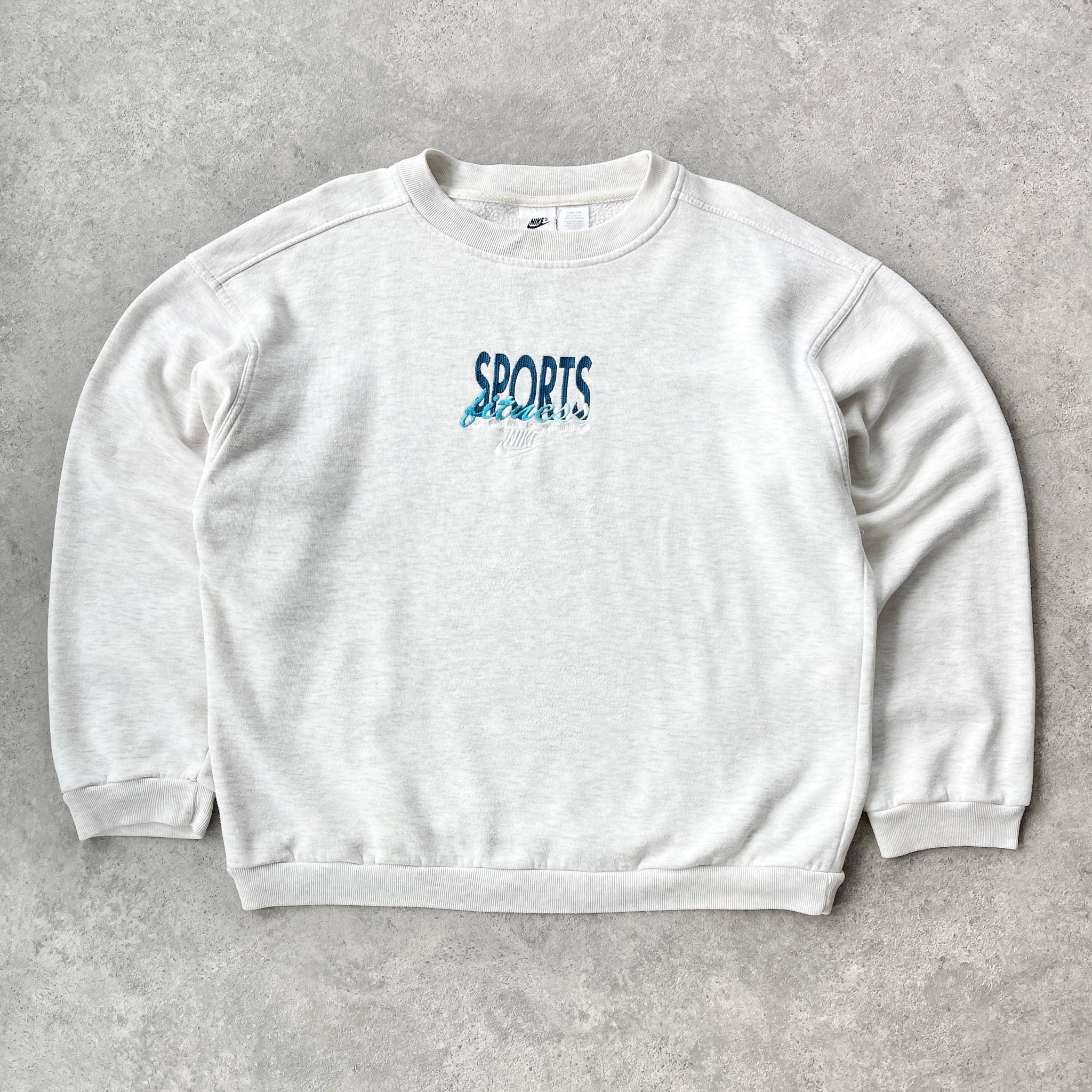 N*ke RARE 1990s ‘sports fitness’ heavyweight embroidered sweatshirt (XL)