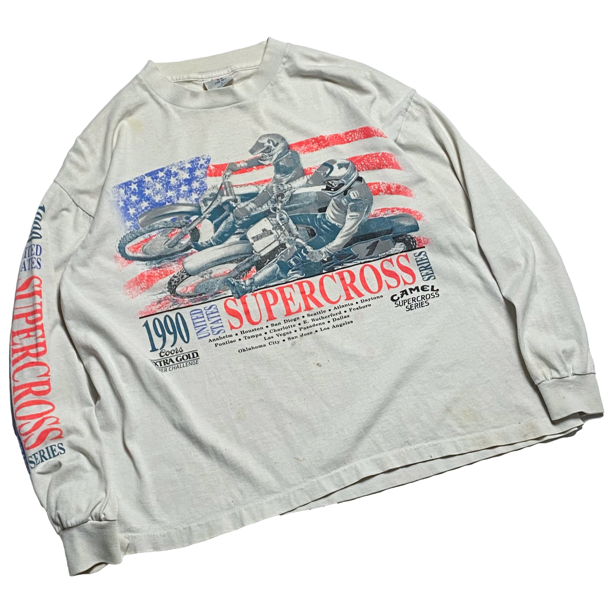 1990 US Supercross Series Long Sleeve Single Stitch T-Shirt