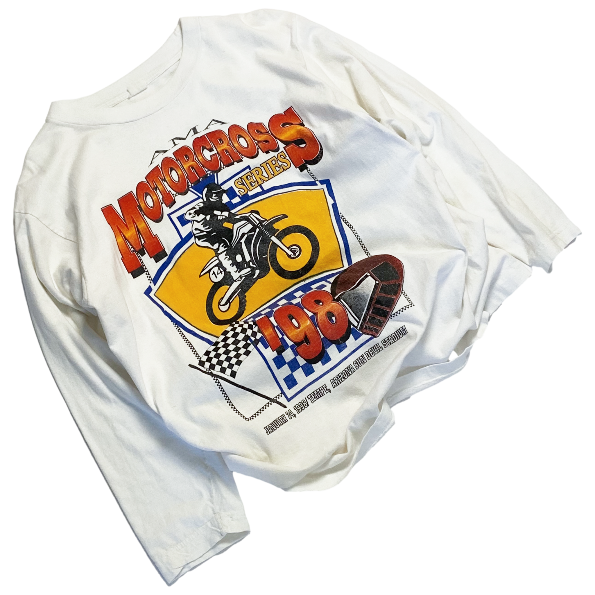 1998 AMA Motocross Series Tempe Arizona Single Stitch Long Sleeve T-Shirt