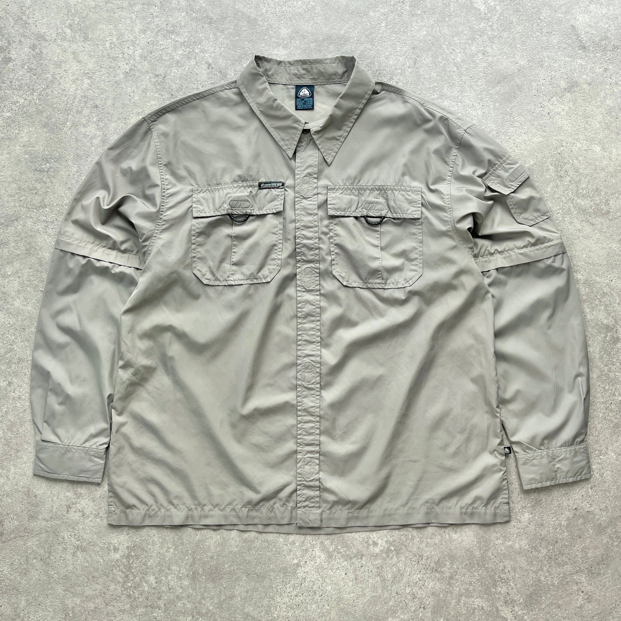 N*ke ACG 2000s lightweight convertible cargo shirt