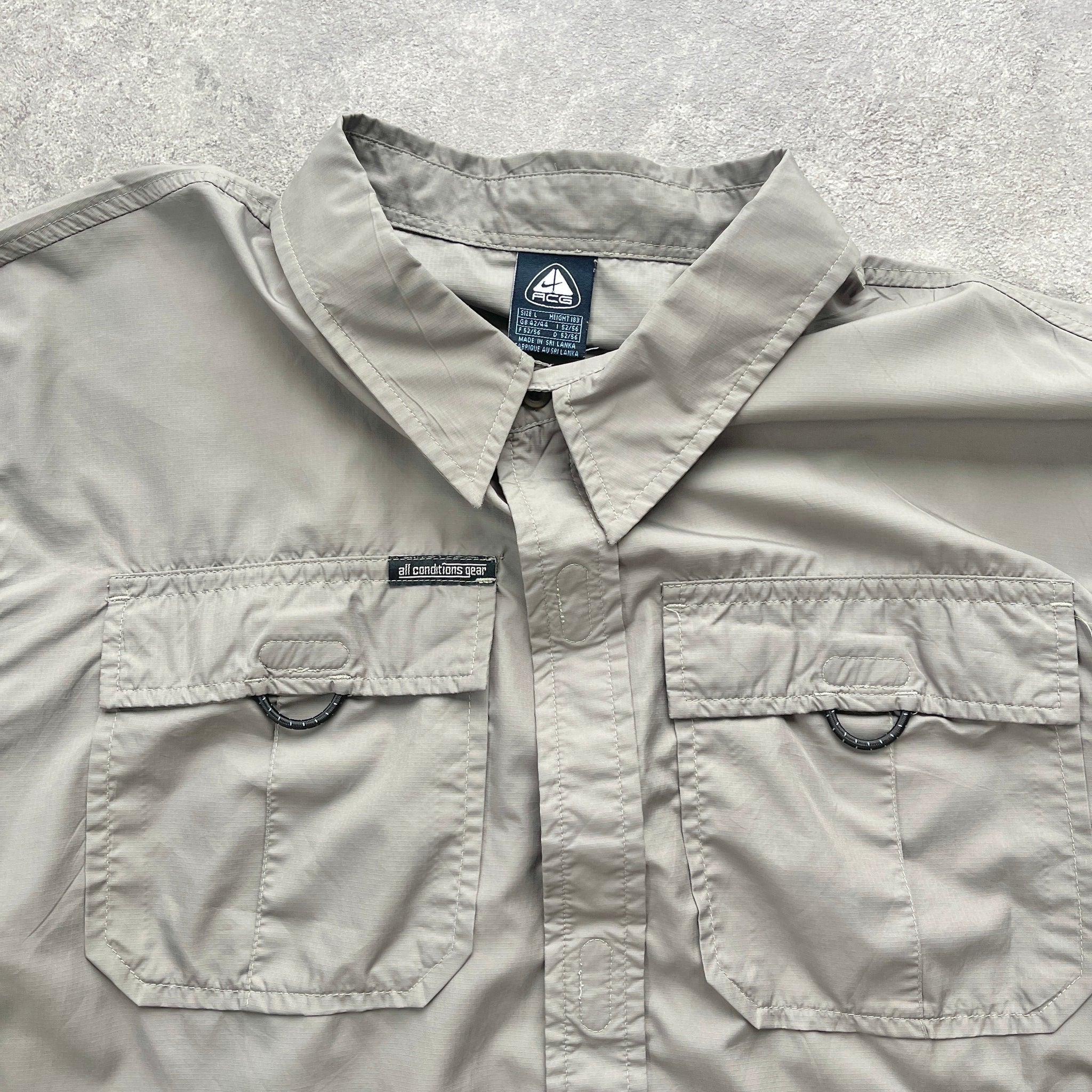 N*ke ACG 2000s lightweight convertible cargo shirt