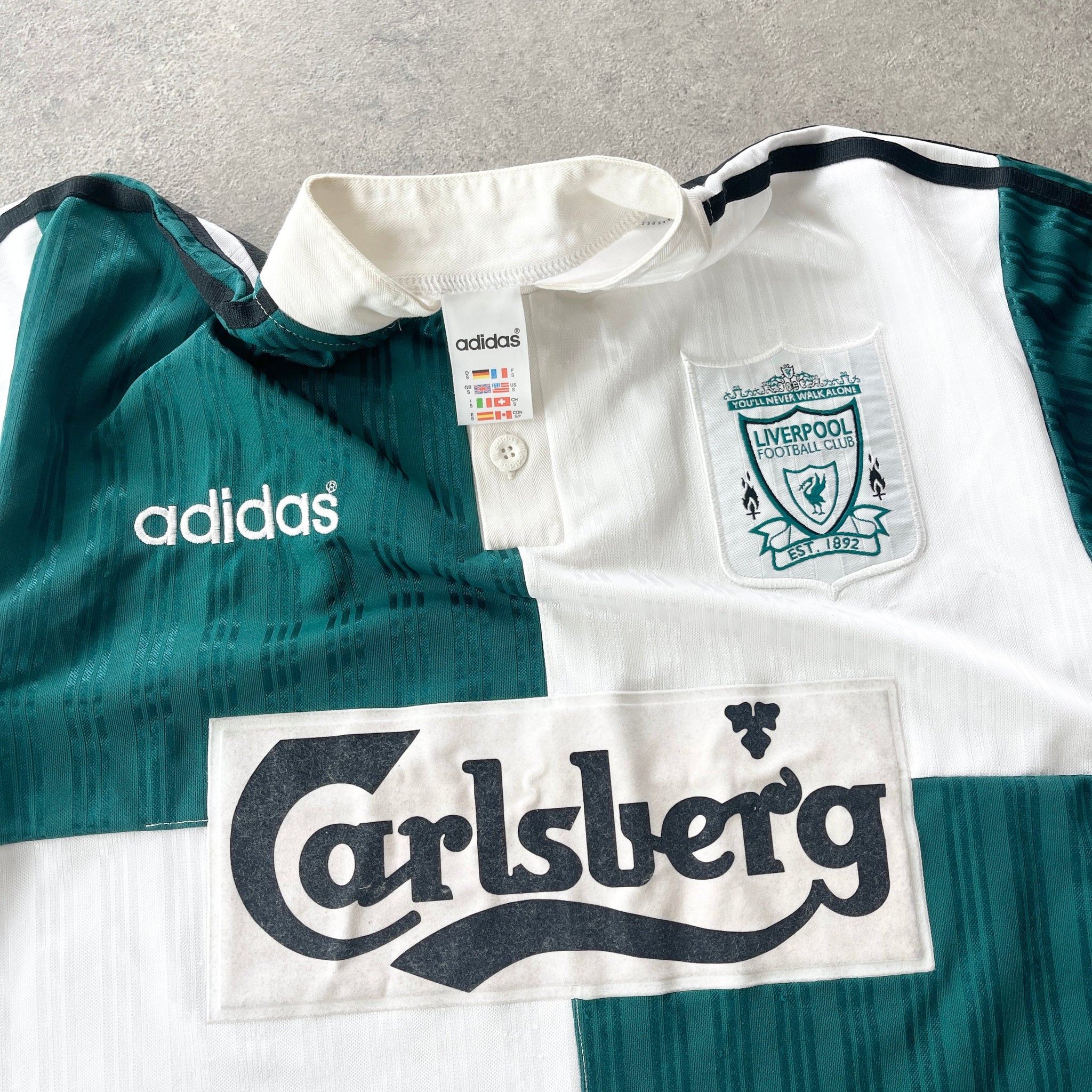 Liverpool x AD*DAS 1995/96 football away shirt