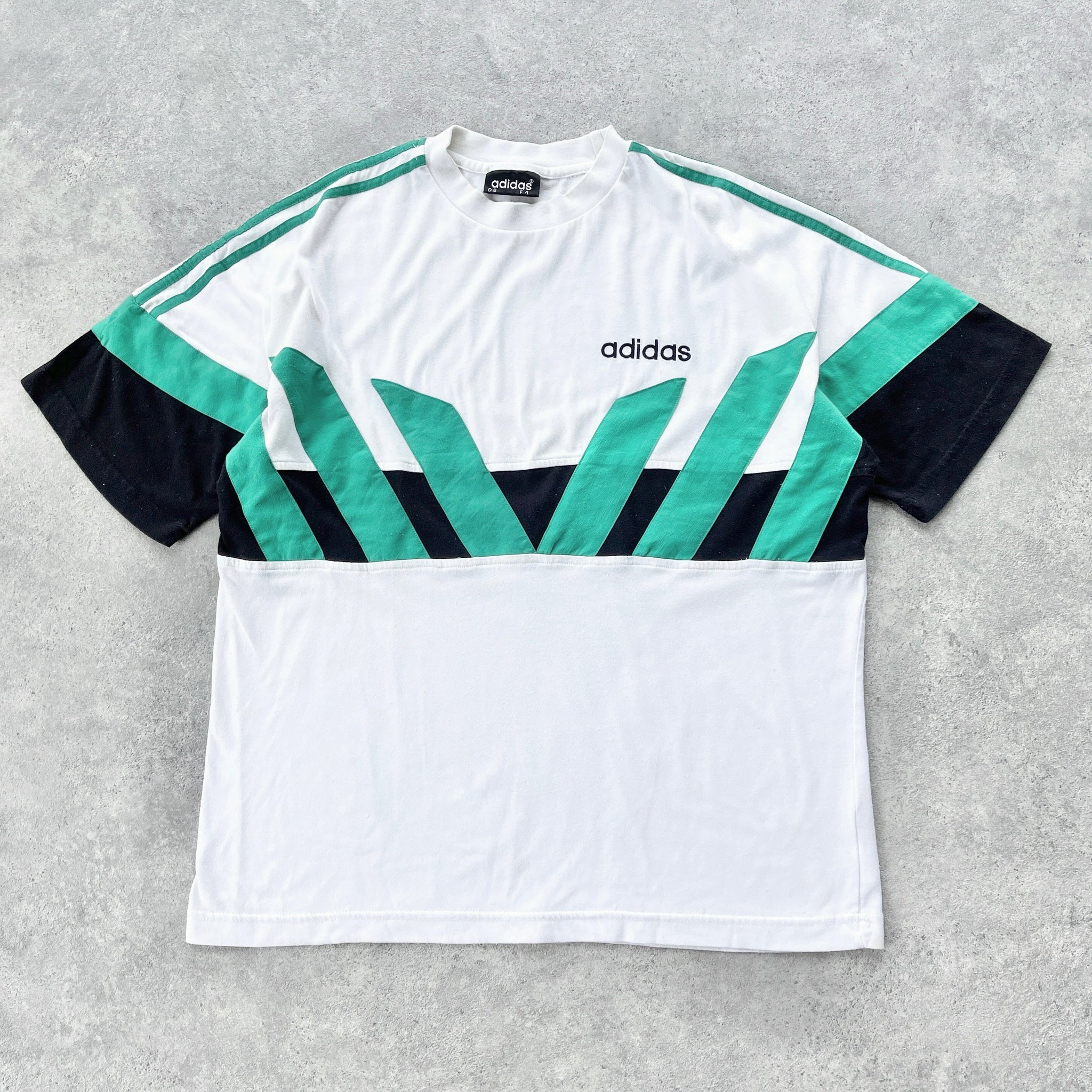 AD*DAS 1990s colour block embroidered t-shirt