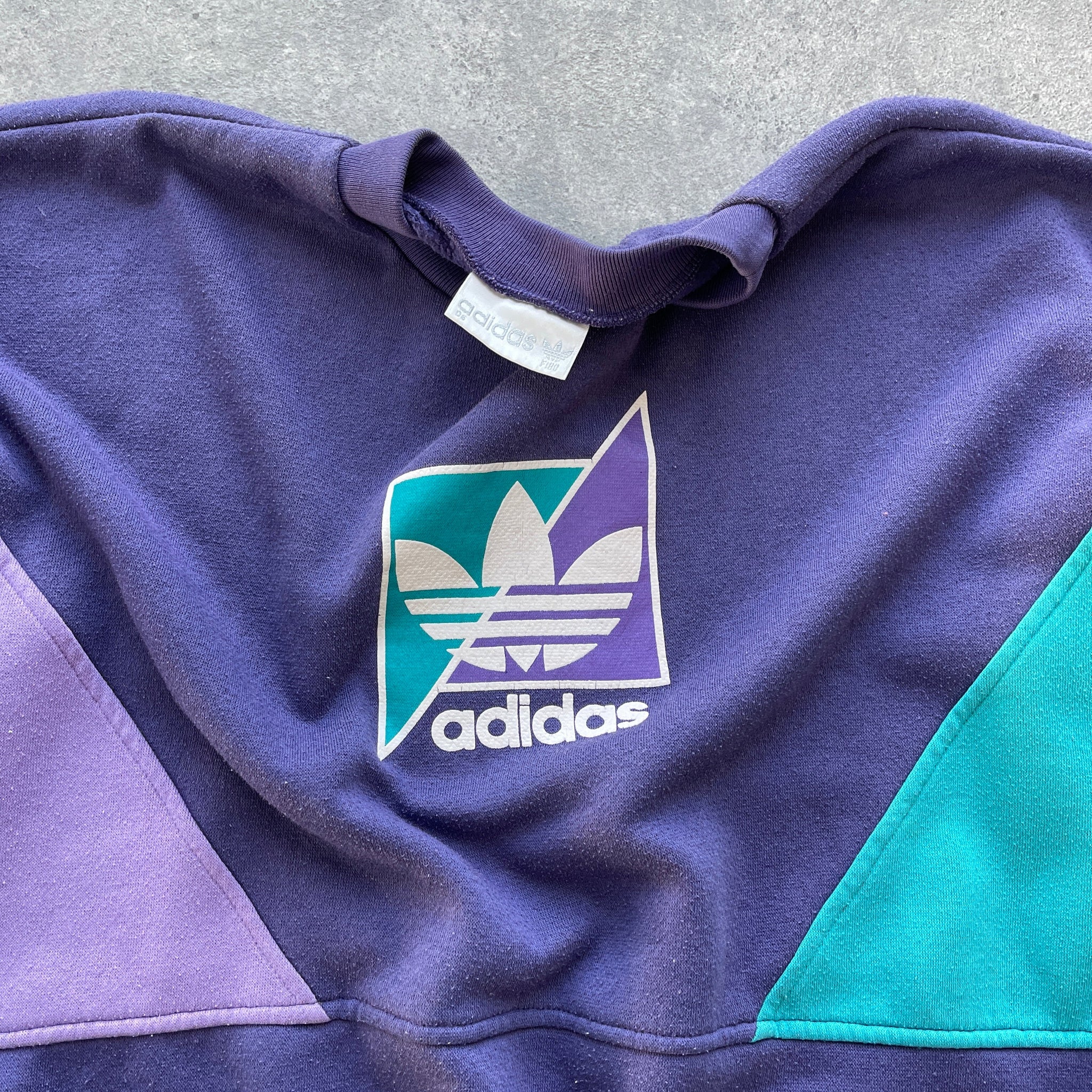 AD*DAS 1990s colour block graphic sweatshirt